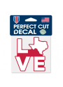 Texas 4x5 inch State Love Auto Decal - Red