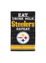 Pittsburgh Steelers Baby Eat Drink Milk Bib - Black