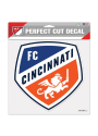 FC Cincinnati 8x8 inch Perfect Cut Auto Decal - White