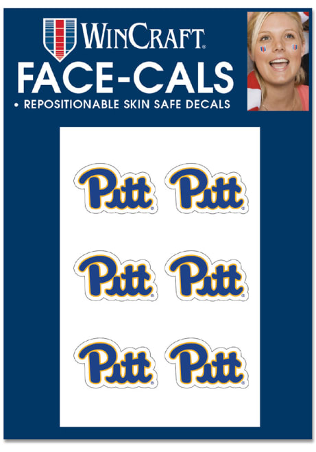 Blue Pitt Panthers Face-Cals Tattoo