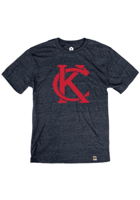 Kansas City Navy Monogram Short Sleeve T Shirt