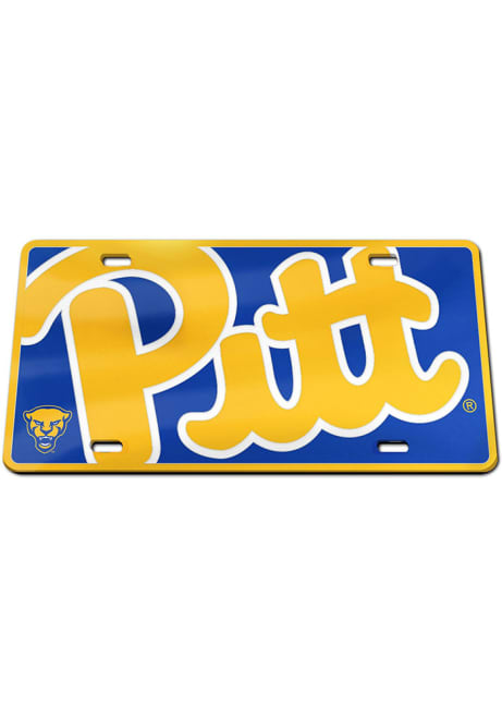 Pitt Panthers Blue  Mega Inlaid License Plate