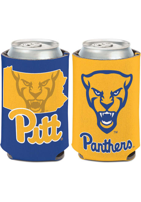 Blue Pitt Panthers 12oz Mascot State Can Cooler Coolie