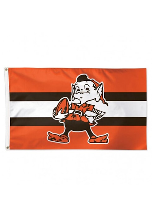 Cleveland Browns Retro Stripes Flag - Large 3x5 Feet - Officially Licensed NFL Banner