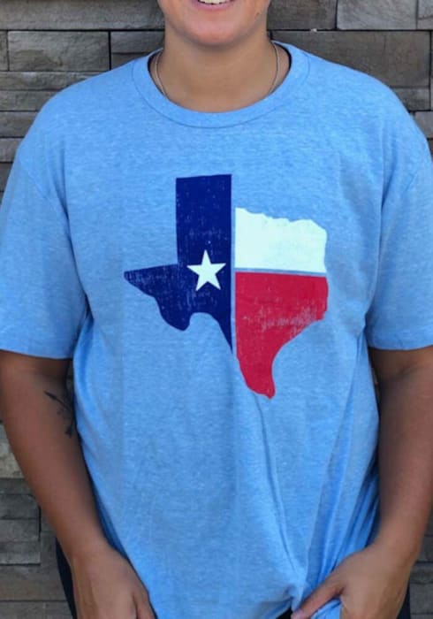 Texas Light Blue State Flag Short Sleeve T Shirt