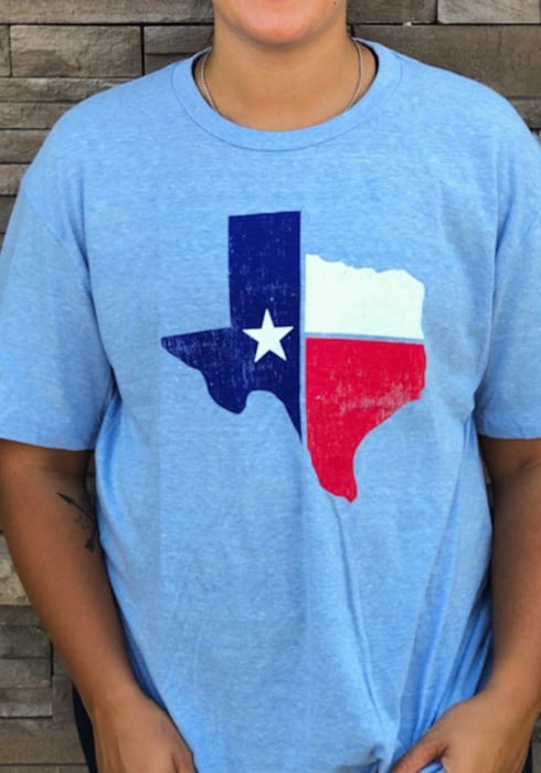 Texas Light Blue State Flag Short Sleeve T Shirt