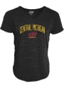 Central Michigan Chippewas Womens Confetti V-Neck T-Shirt - Black