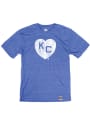 Kansas City Monarchs Rally Heart Kansas City Fashion T Shirt - Blue