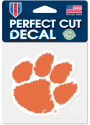 Clemson Tigers 4x4 inch Perfect Cut Auto Decal - Orange