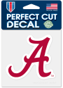 Alabama Crimson Tide 4x4 inch Perfect Cut Auto Decal - Crimson