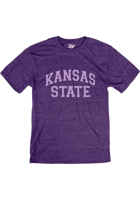 Purple K-State Wildcats Arch Team Name Short Sleeve Fashion T Shirt