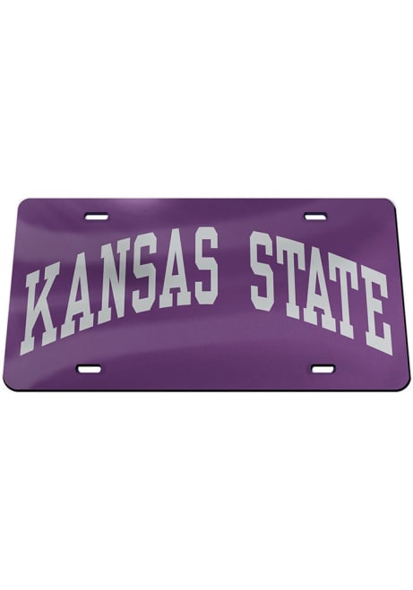 K-State Wildcats Purple  Wordmark License Plate