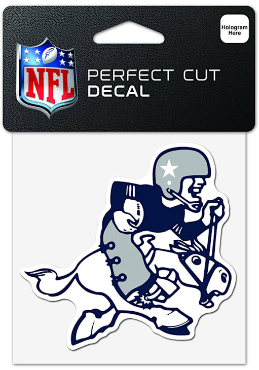 Dallas Cowboys Perfect Cut Vinyl Decal - 4x4 Inch Officially Licensed Sticker - For Car, Laptop, Wall