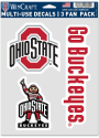 Ohio State Buckeyes Triple Pack Auto Decal - Red