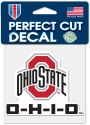 Ohio State Buckeyes 4x4 Auto Decal - Red