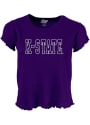K-State Wildcats Womens Recoup Lettuce Edge T-Shirt - Purple