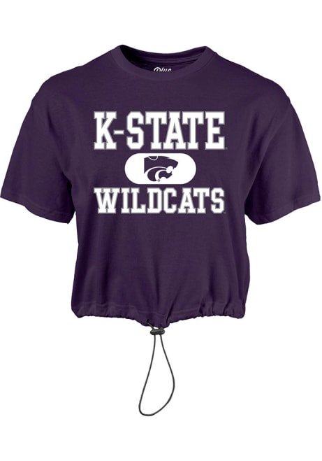 K-State Wildcats Wind Swept Toggle Bottom Short Sleeve T-Shirt