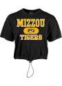 Missouri Tigers Womens Wind Swept Toggle Bottom T-Shirt - Black