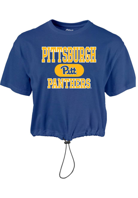 Pitt Panthers Wind Swept Toggle Bottom Short Sleeve T-Shirt - Blue