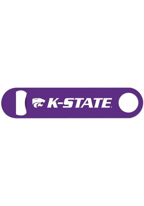 Purple K-State Wildcats 2-sided Metal Bottle Opener