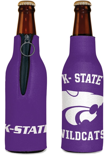 Purple K-State Wildcats 12oz 2-Sided Logo Bottle Coolie