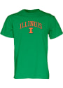 Illinois Fighting Illini Arch Mascot T Shirt - Green