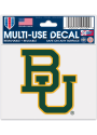 Baylor Bears BU Logo 4x4 Auto Decal - Green