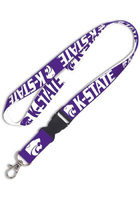 Purple  K-State Wildcats 2 Color Buckle Purple Lanyard