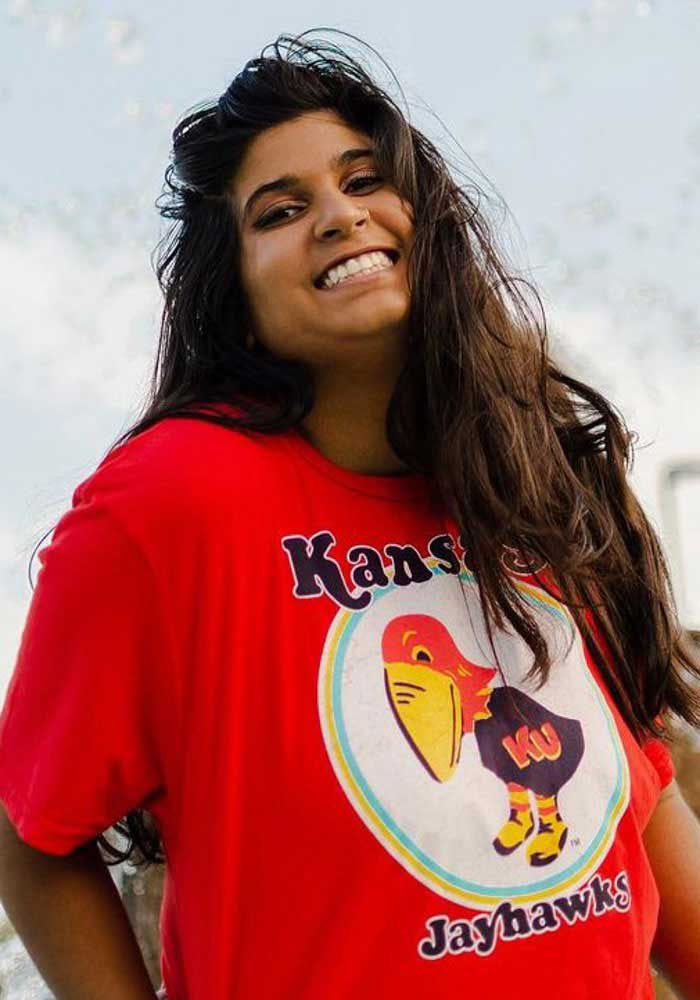 KANSAS JAYHAWKS Tシャツ Lサイズ Kansas Jayhawks Big Logo L/S Tee