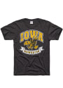 Iowa Hawkeyes Charlie Hustle Banner Fashion T Shirt - Charcoal