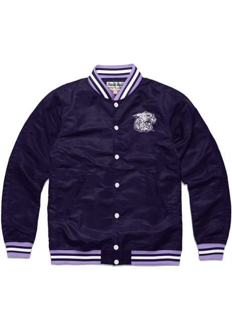 Mens K-State Wildcats Purple Charlie Hustle Varsity Light Weight Jacket