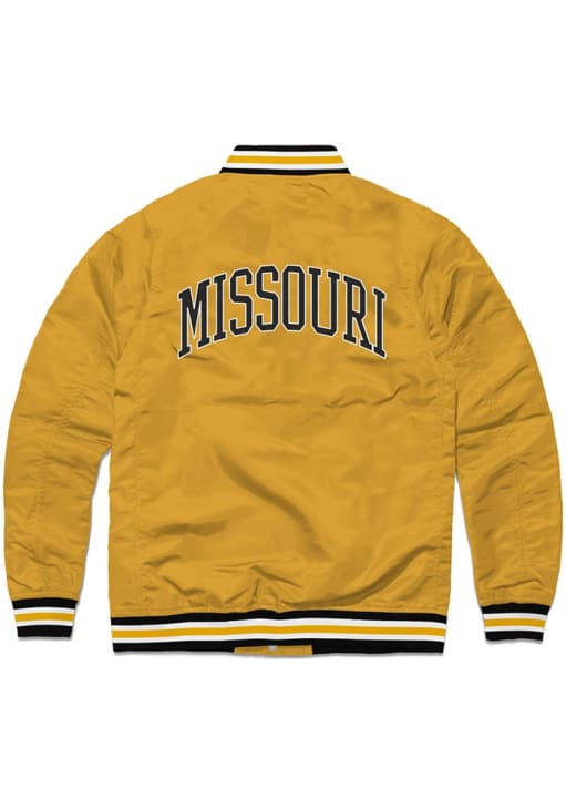 Charlie Hustle Missouri Tigers Mens Yellow Varsity Light Weight Jacket