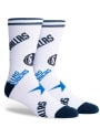 Dallas Mavericks Panel Crew Socks - Navy Blue