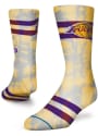Los Angeles Lakers Stance Dyed Crew Socks - Purple
