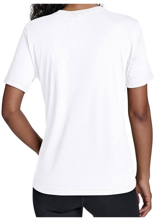 Starter Houston Texans Womens White Team Stripe Short Sleeve T-Shirt