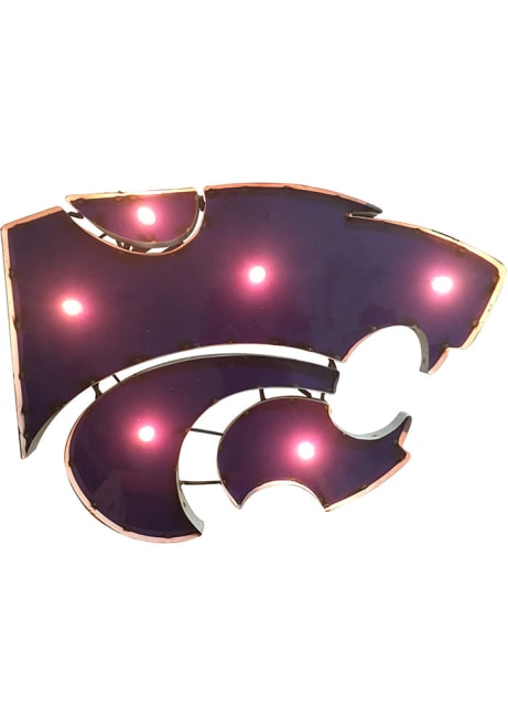 Purple K-State Wildcats Lit Sign Marquee Sign