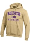 Main image for Mens Washington Huskies Gold Champion Big Ten Powerblend Hooded Sweatshirt
