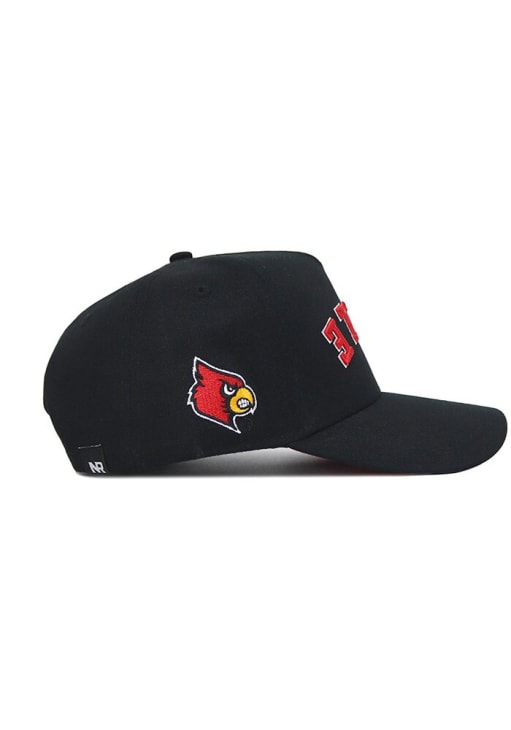 No Rivals Louisville Cardinals Upside Down Blackout Adjustable Hat - Black
