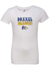 Main image for Girls Drexel Dragons White Summit Sportswear Bubble Script Short Sleeve T-Shirt