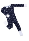Main image for Baby Navy Blue Penn State Nittany Lions Double Zipper Loungewear One Piece Pajamas