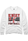 Main image for Zeb Kinsey Rally Mens White Cincinnati Bearcats Football NIL Striped Player Crew