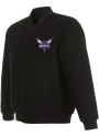 Charlotte Hornets Reversible Wool Heavyweight Jacket - Black