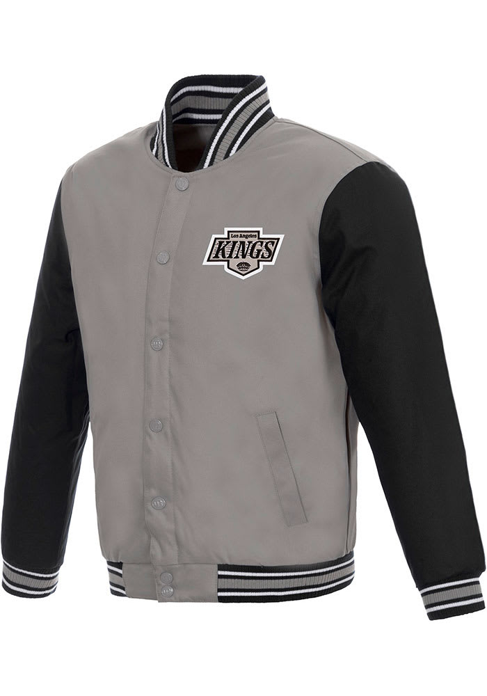 Los Angeles Kings Mens Poly Twill GREY Medium Weight Jacket - 5850183