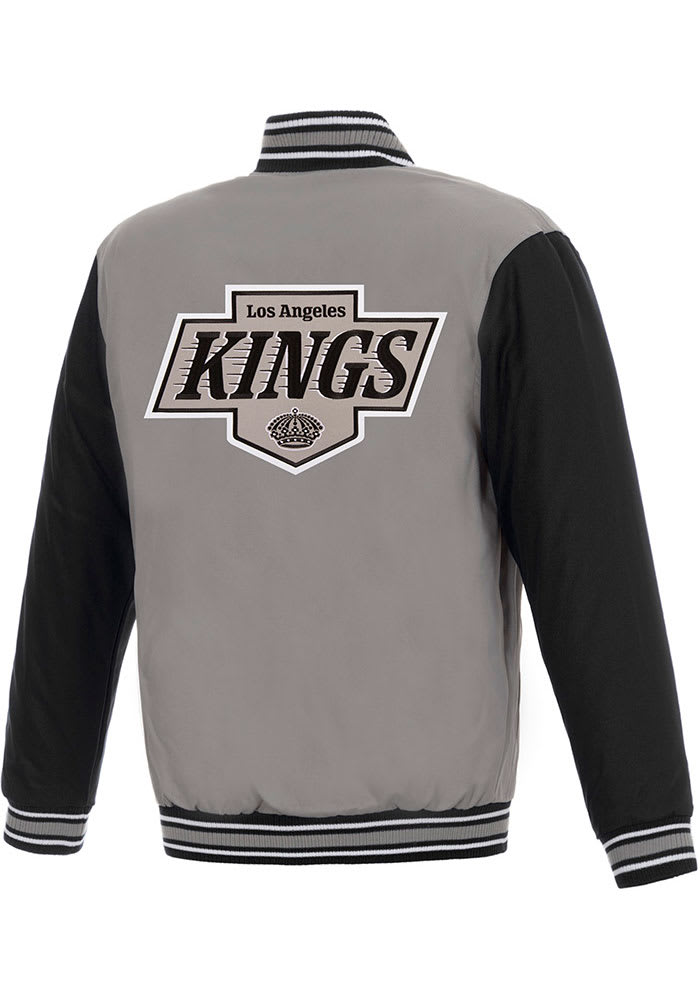 Los Angeles Kings Mens Poly Twill GREY Medium Weight Jacket - 5850183
