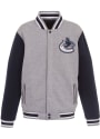 Vancouver Canucks Reversible Fleece Medium Weight Jacket - Grey