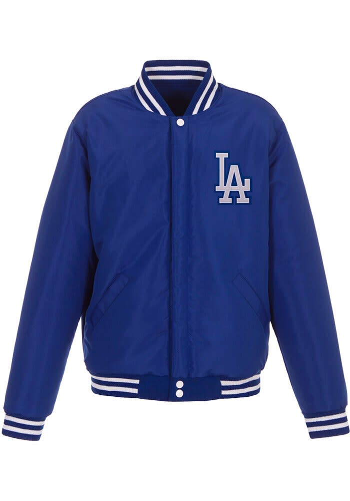 Los Angeles Dodgers Mens Reversible Fleece Faux Leather BLUE