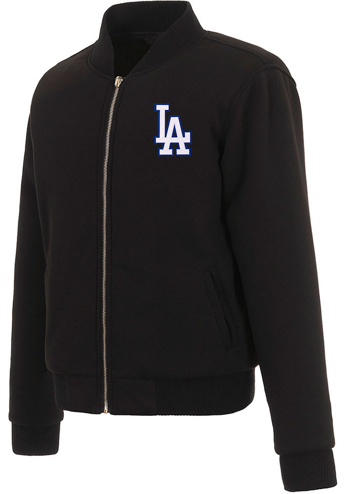 Los Angeles Dodgers Womens BLACK Reversible Fleece Zip Up Jacket