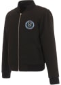 New York City FC Womens Reversible Fleece Zip Up Medium Weight Jacket - Black