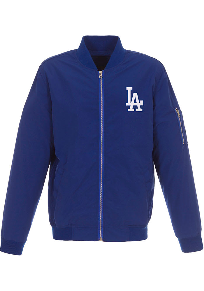 ウェア MLB Los Angeles DODGERS naylon jacket S Los Angeles Dodgers Mens Nylon Bomber BLUE Light Weight