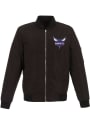 Charlotte Hornets Nylon Bomber Light Weight Jacket - Black